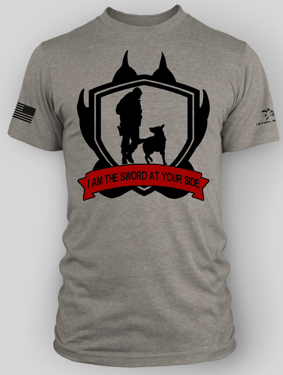 MEN'S SWORD AT YOUR SIDE K9 SHIRT GRAY