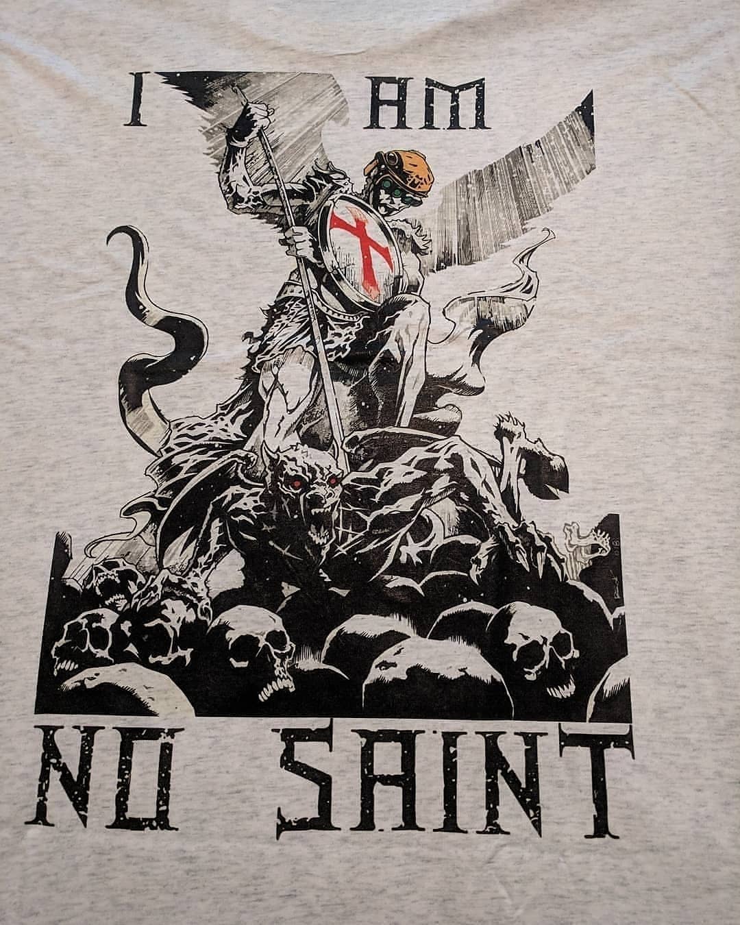 I AM NO SAINT GRAPHIC GRAY