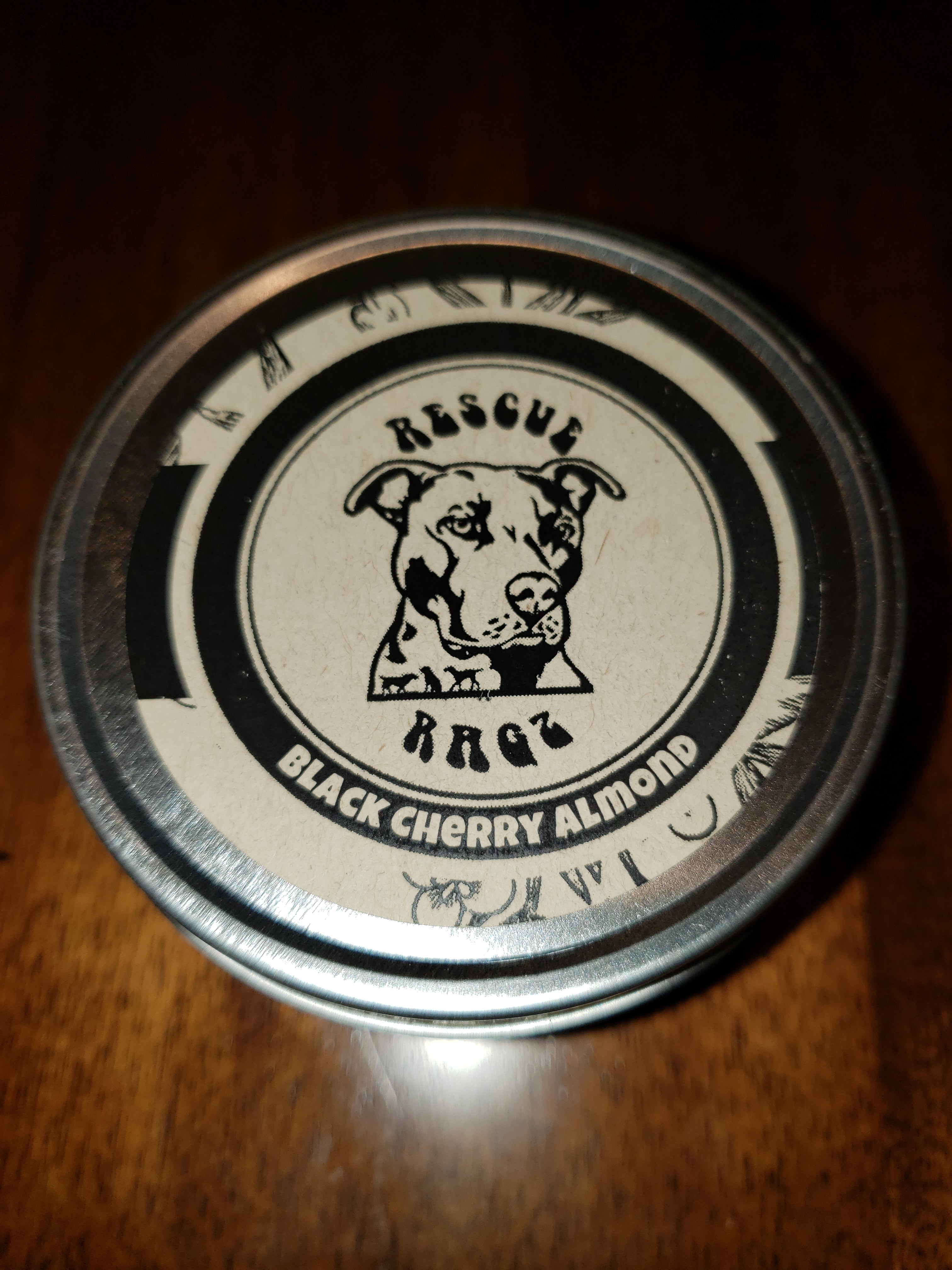 RESCUE RAGZ BLACK CHERRY ALMOND SOY CANDLE