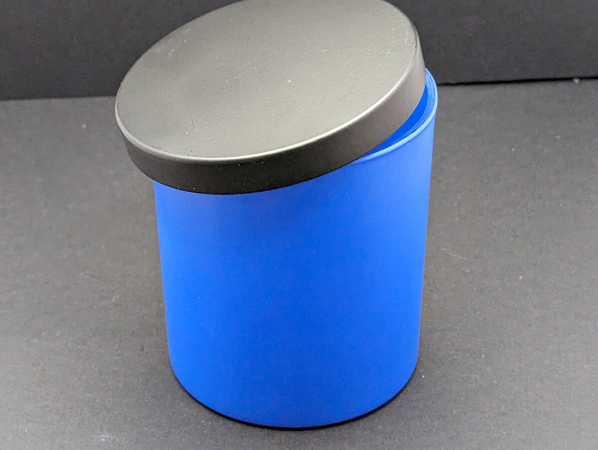 MADE TO ORDER PREMIUM SOY CANDLE - 10 OZ BLUE JAR W/ BLACK LID