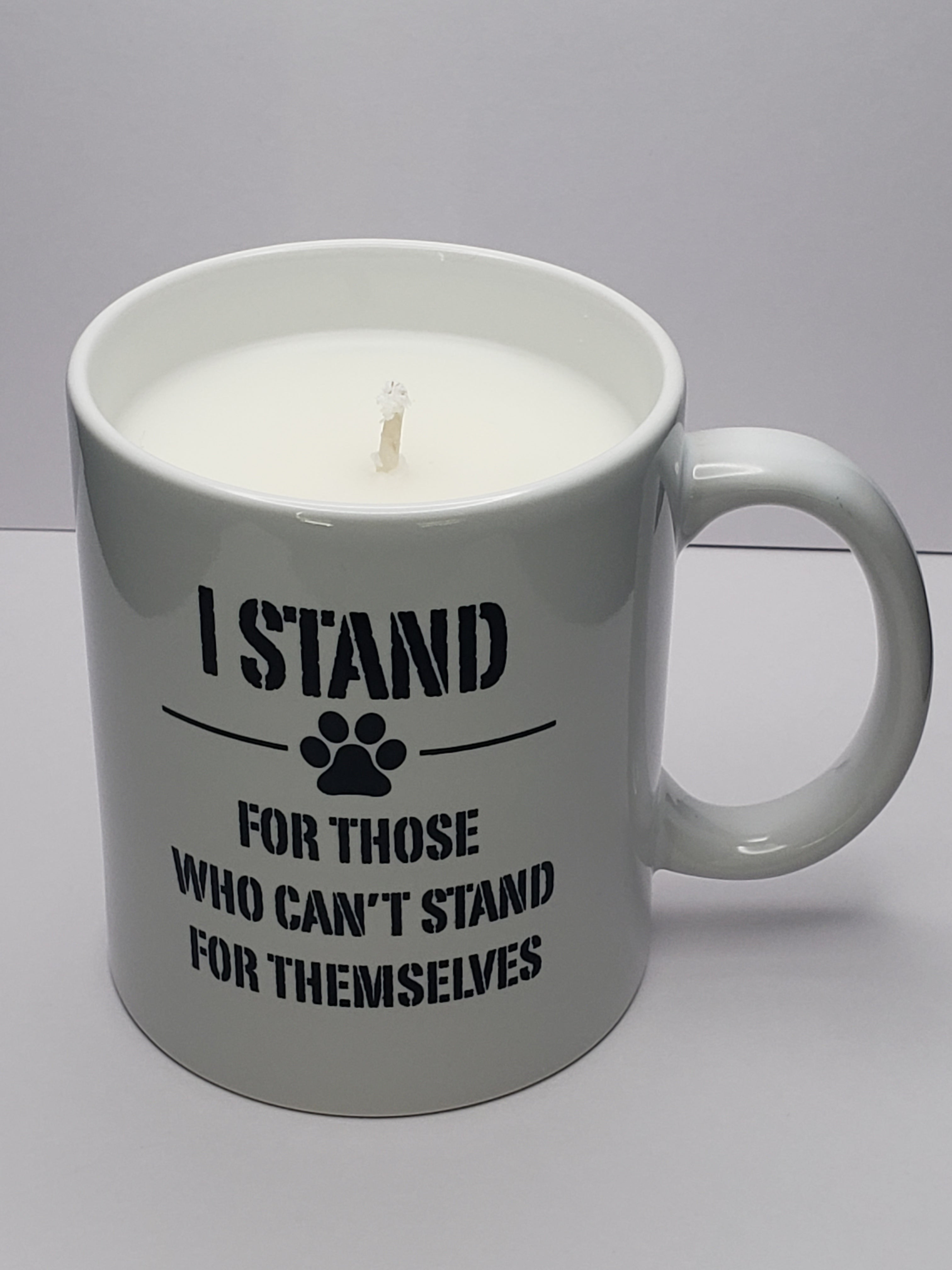 I STAND RESCUE COFFEE CUP PREMIUM SOY WAX CANDLE