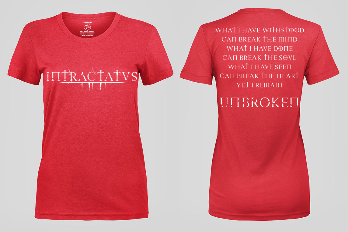 Women's I AM UNBROKEN Red Crew Neck