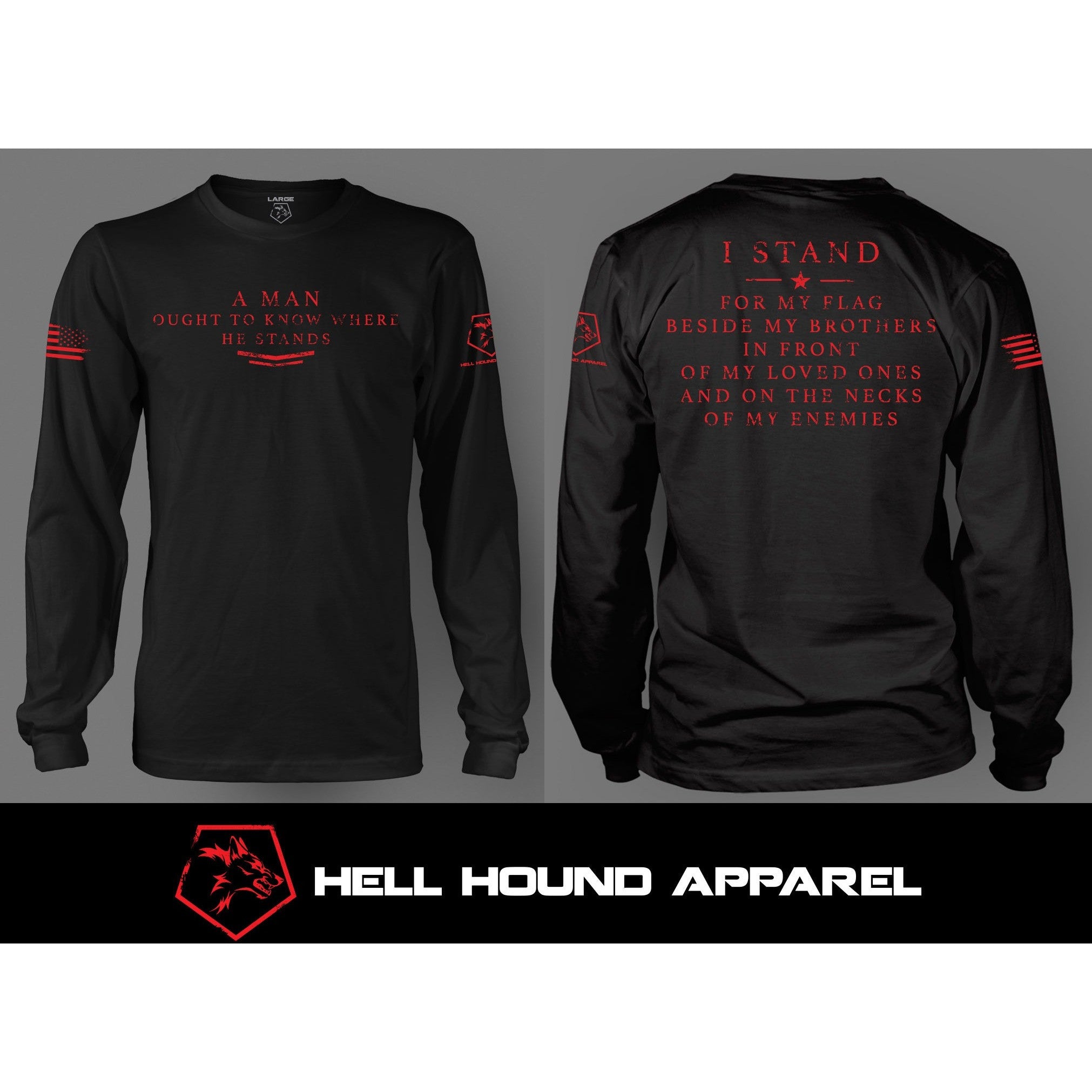 I STAND LONG SLEEVE BLACK