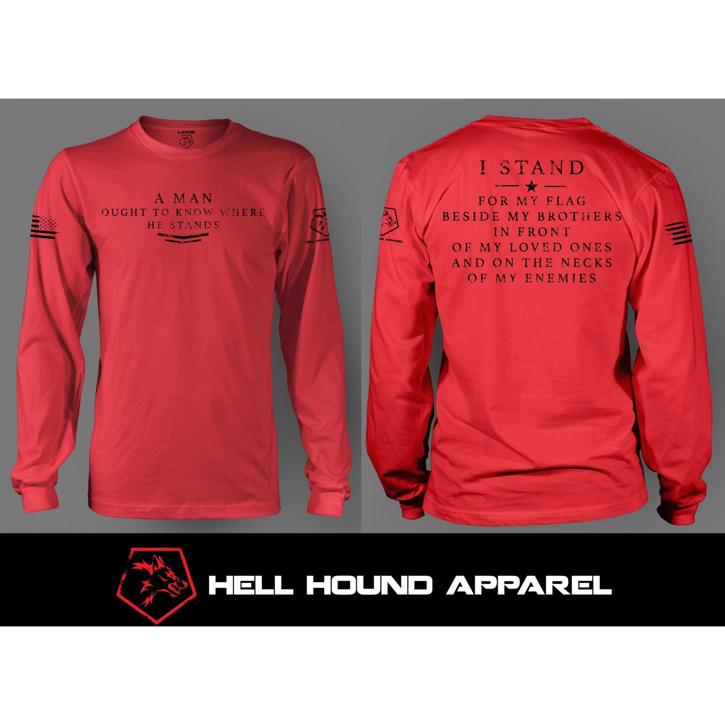 I STAND LONG SLEEVE RED