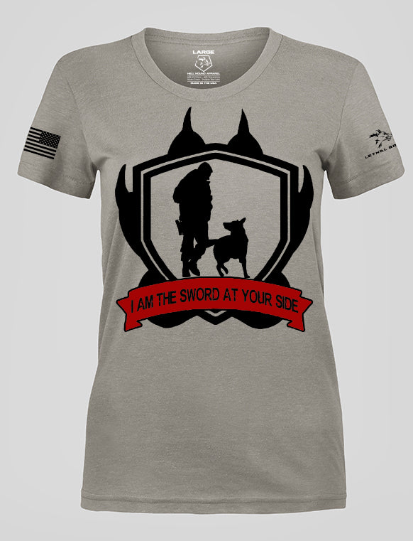 WOMEN'S SWORD AT YOUR SIDE GRAY RESCUE SHIRT