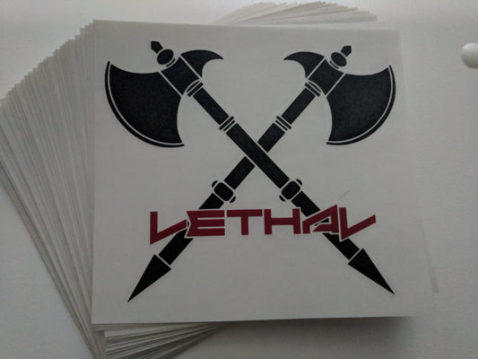 LETHAL AXE KISS CUT DECAL