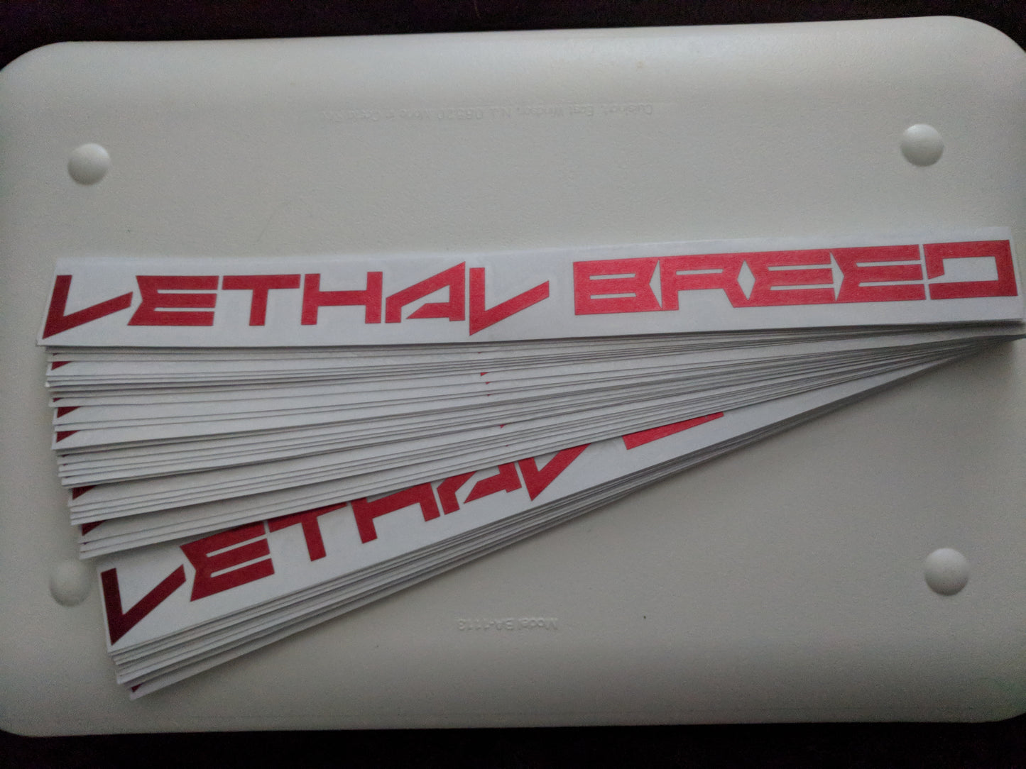 LETHAL BREED METALLIC RED KISS CUT DECAL